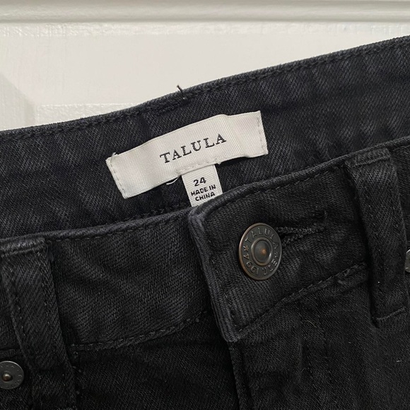 Aritzia Talula Black Denim Shorts - Picture 2 of 5